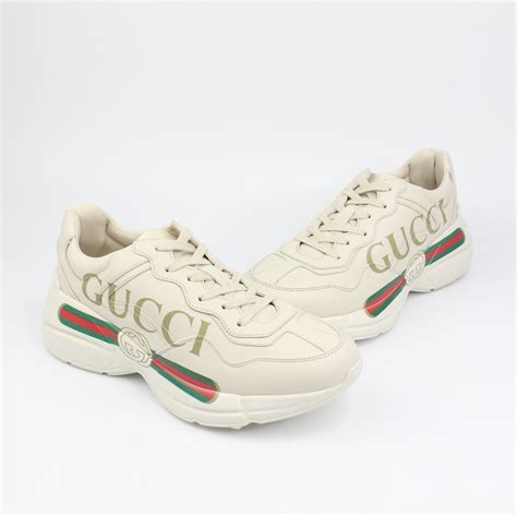 children's rhyton gucci logo leather sneaker price|Children's Rhyton Gucci logo leather sneaker .